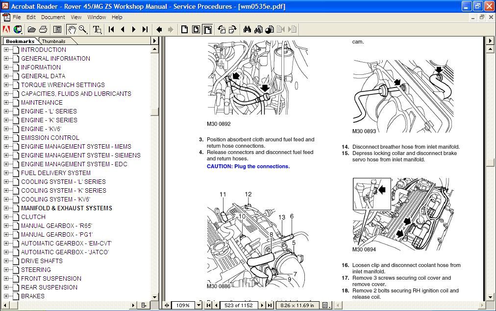 Rover 45 Repair maintenance Manual Download